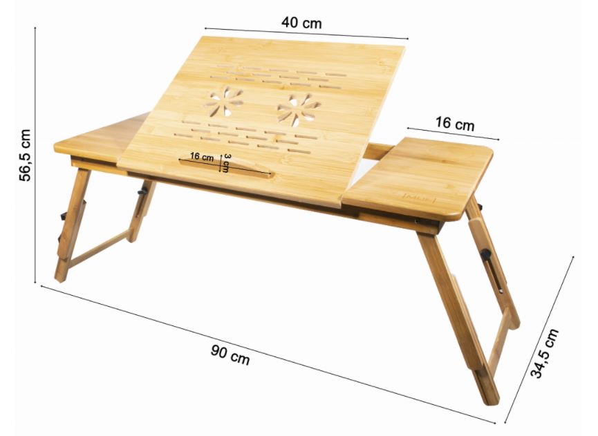 Stolić za notebook WOOD - XL dimenzije